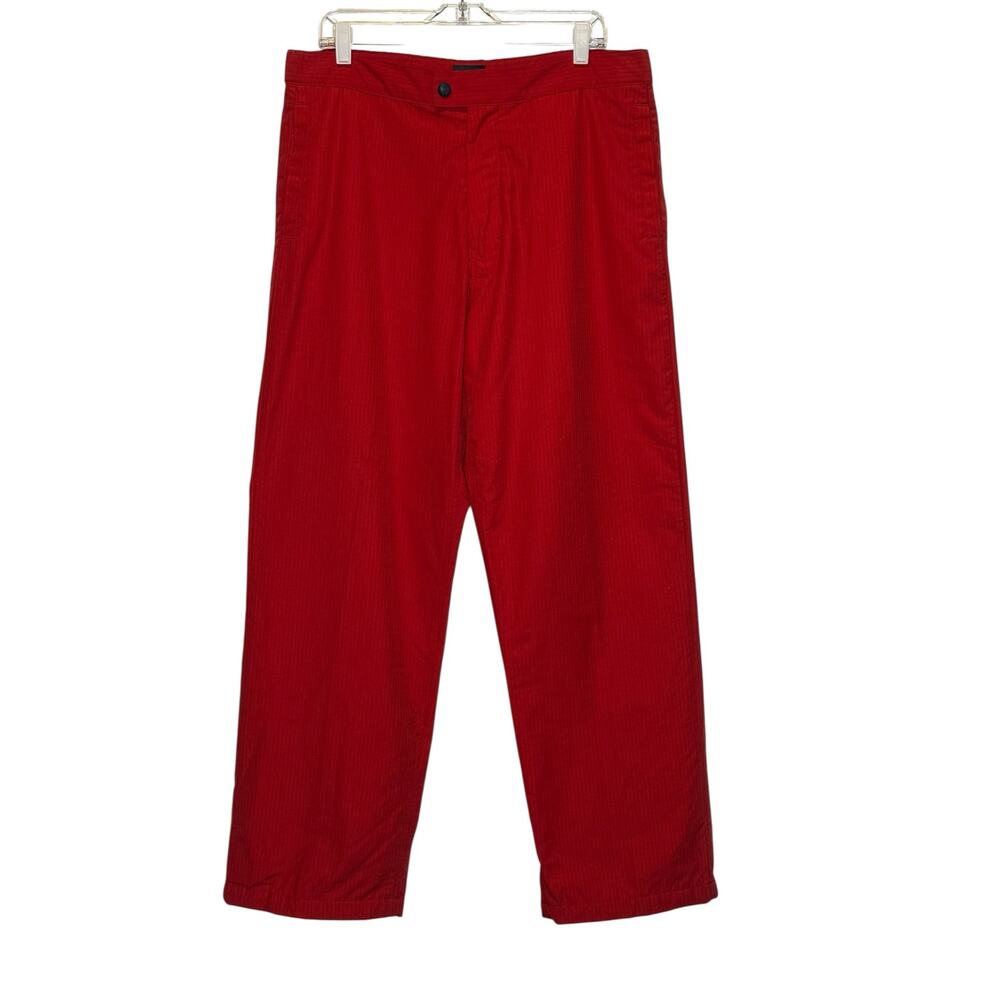 Tommy Jeans vintage red stripe wide legs impermeable pants size Large